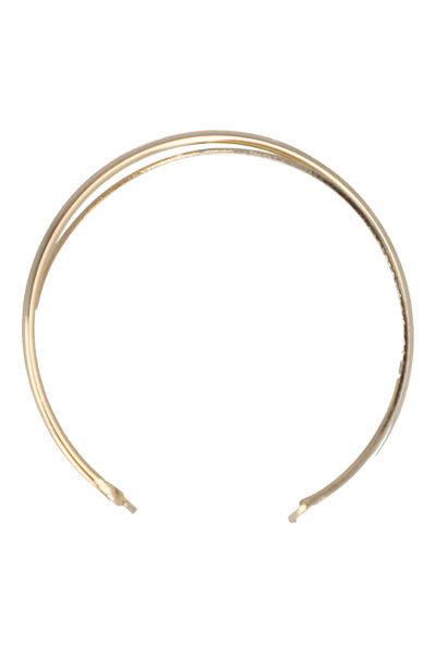 Cuff crossed glitter GOLD