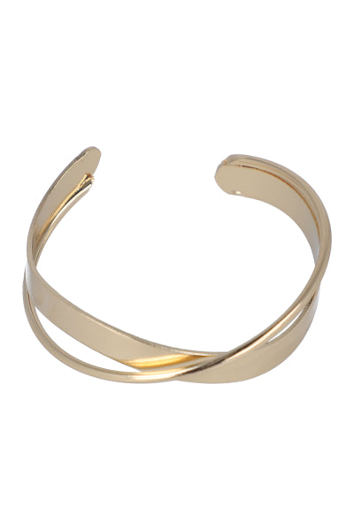 Cuff crossed glitter GOLD