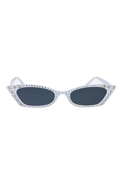 Lentes Cateye Delgado Brillos BLANCO