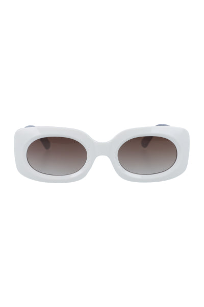 Chunky frame glasses WHITE