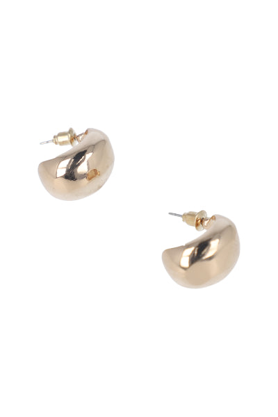 Aretes studs luna metálicos ORO