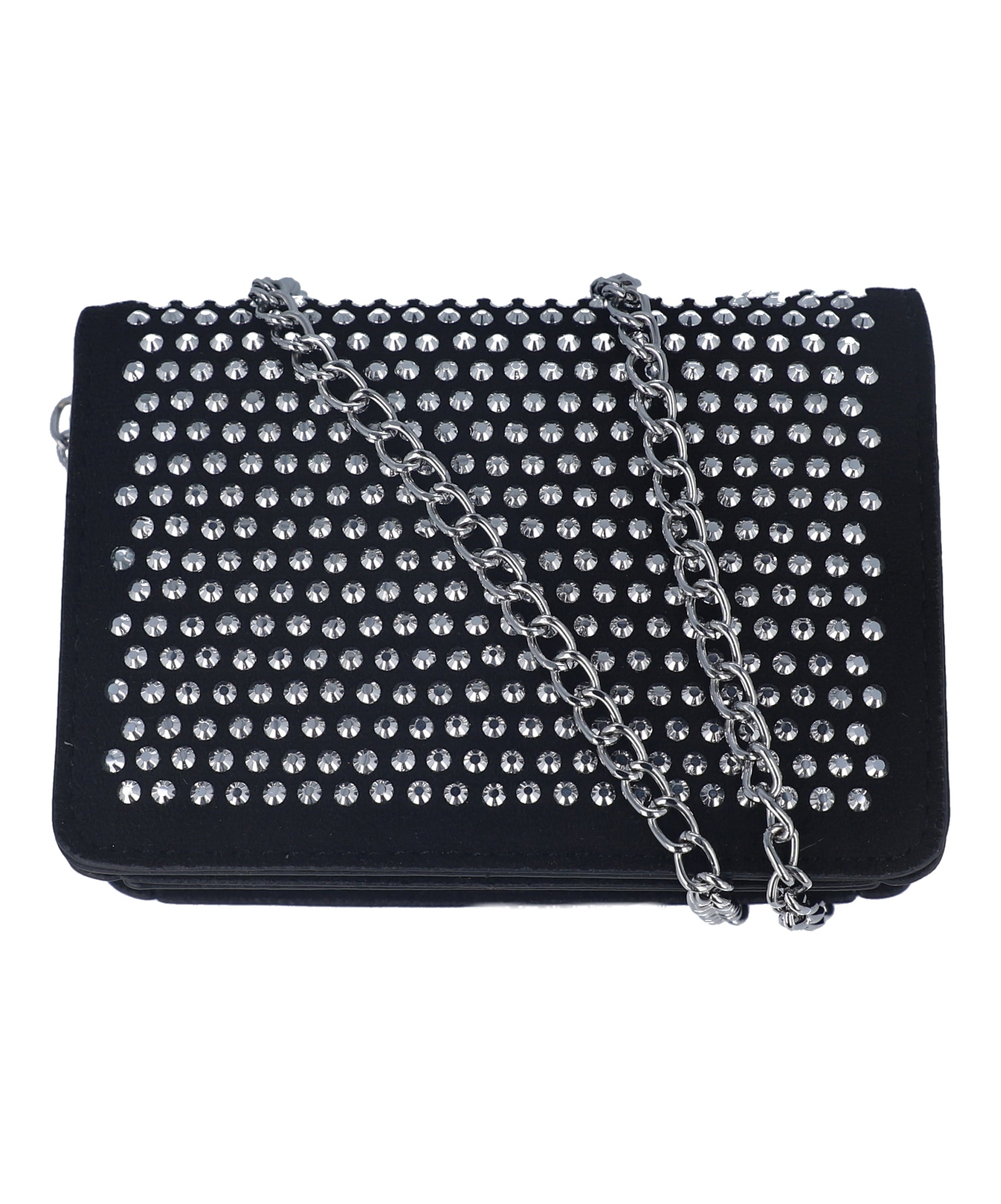 Bolsa estructurada studs brillantes NEGRO