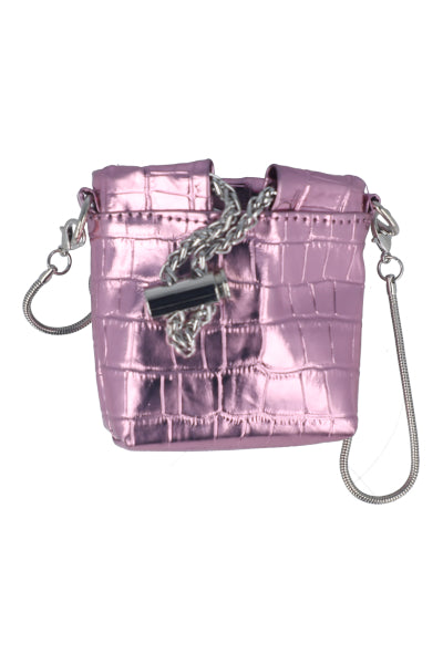 Bolsa Mini Crossbody Metalizada ROSA