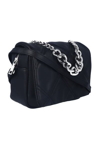 Bolsa Midi Capitonada Cadena NEGRO