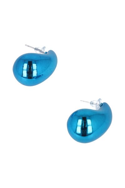 Gota metal earrings color BLUE