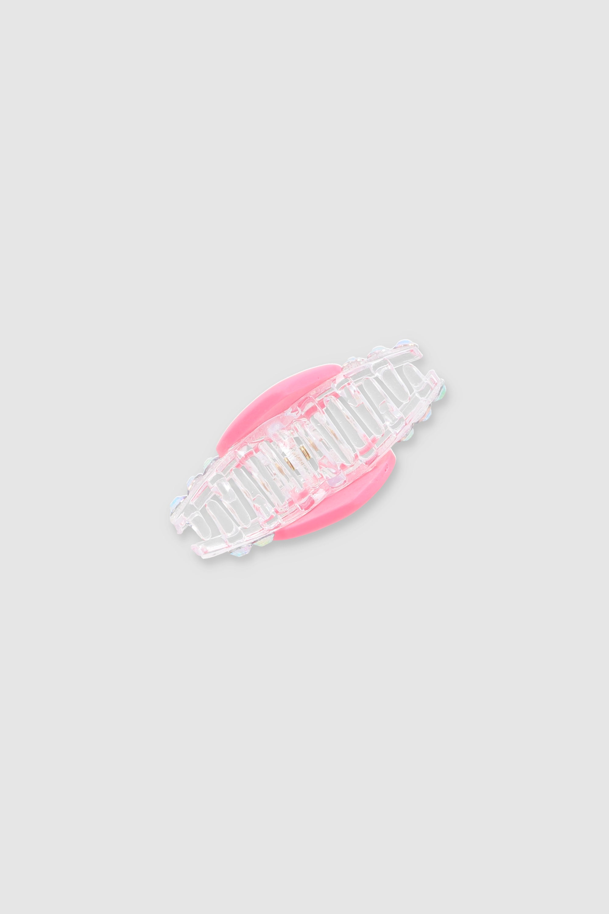 Pinza brillos corazon color ROSA