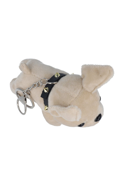 Llavero Peluche Perrito Collar Studs BEIGE