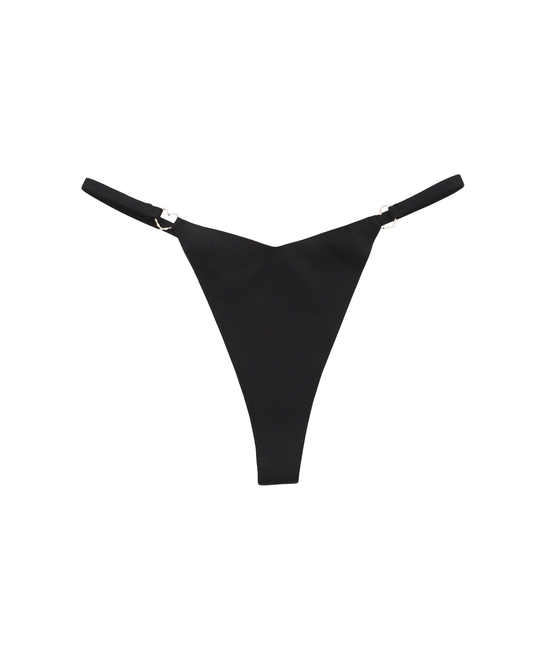 Tanga cintas aros corazón NEGRO