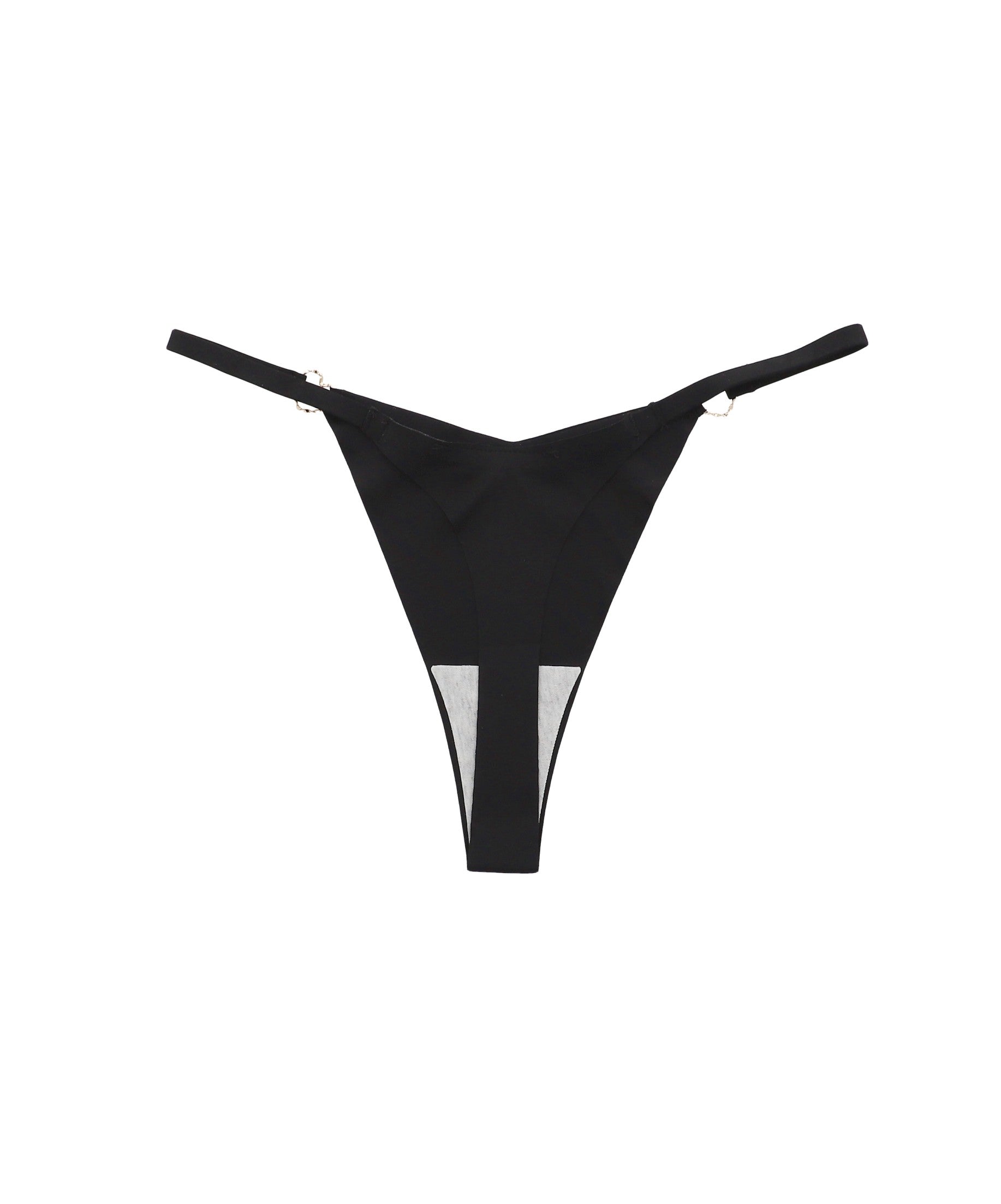 Tanga cintas aros corazón NEGRO