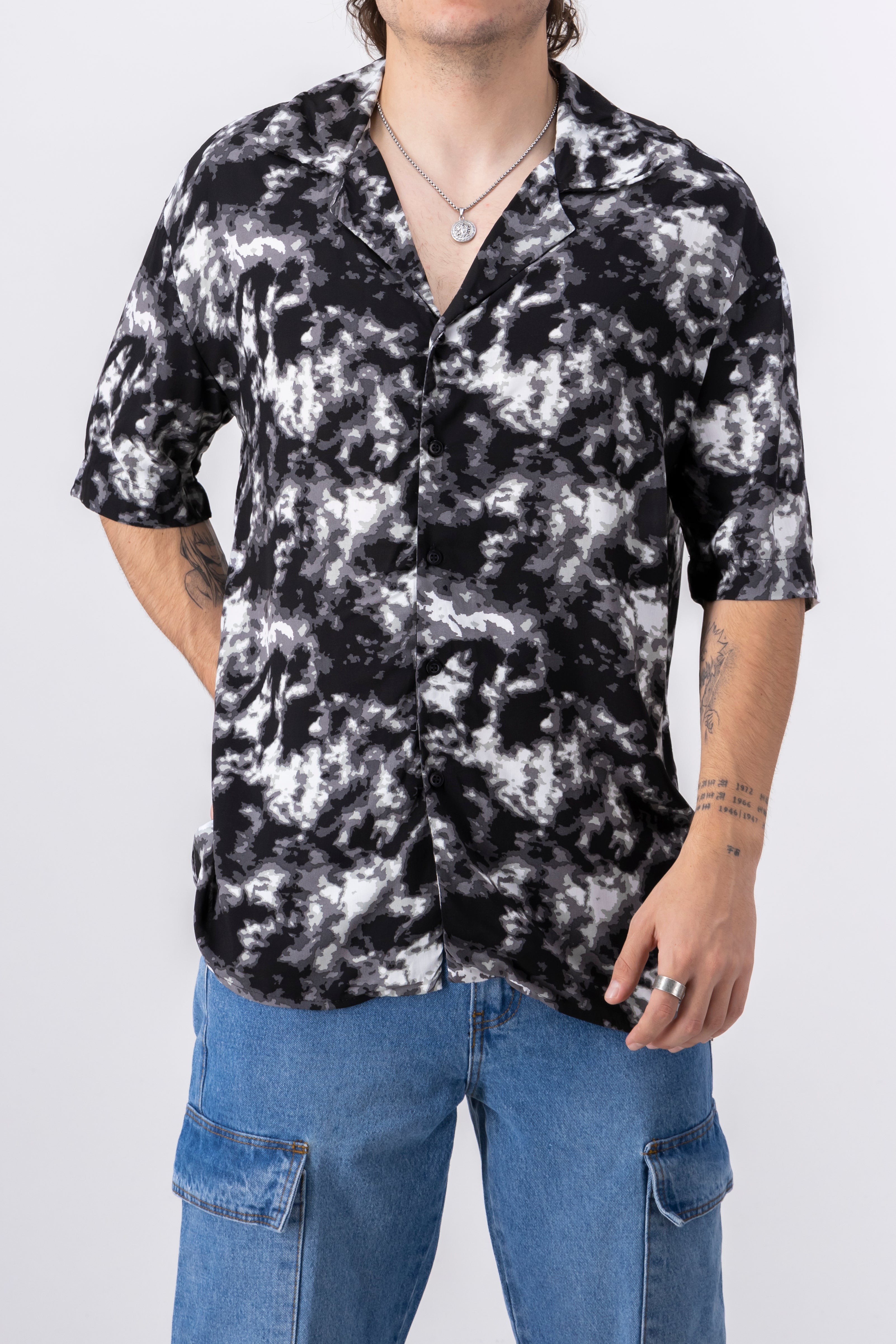 Short manga shirt Resort Paint Black Combo