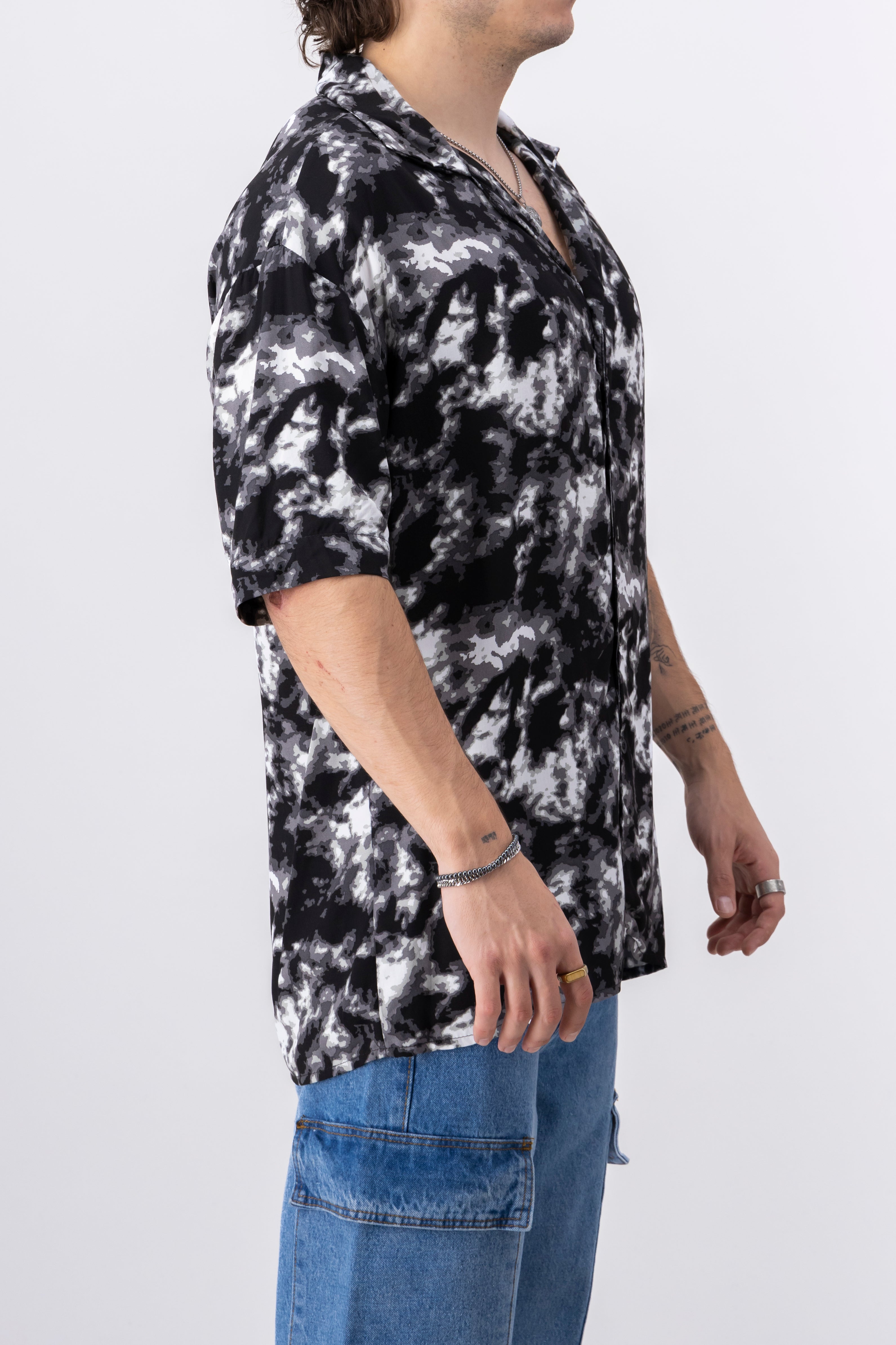 Short manga shirt Resort Paint Black Combo