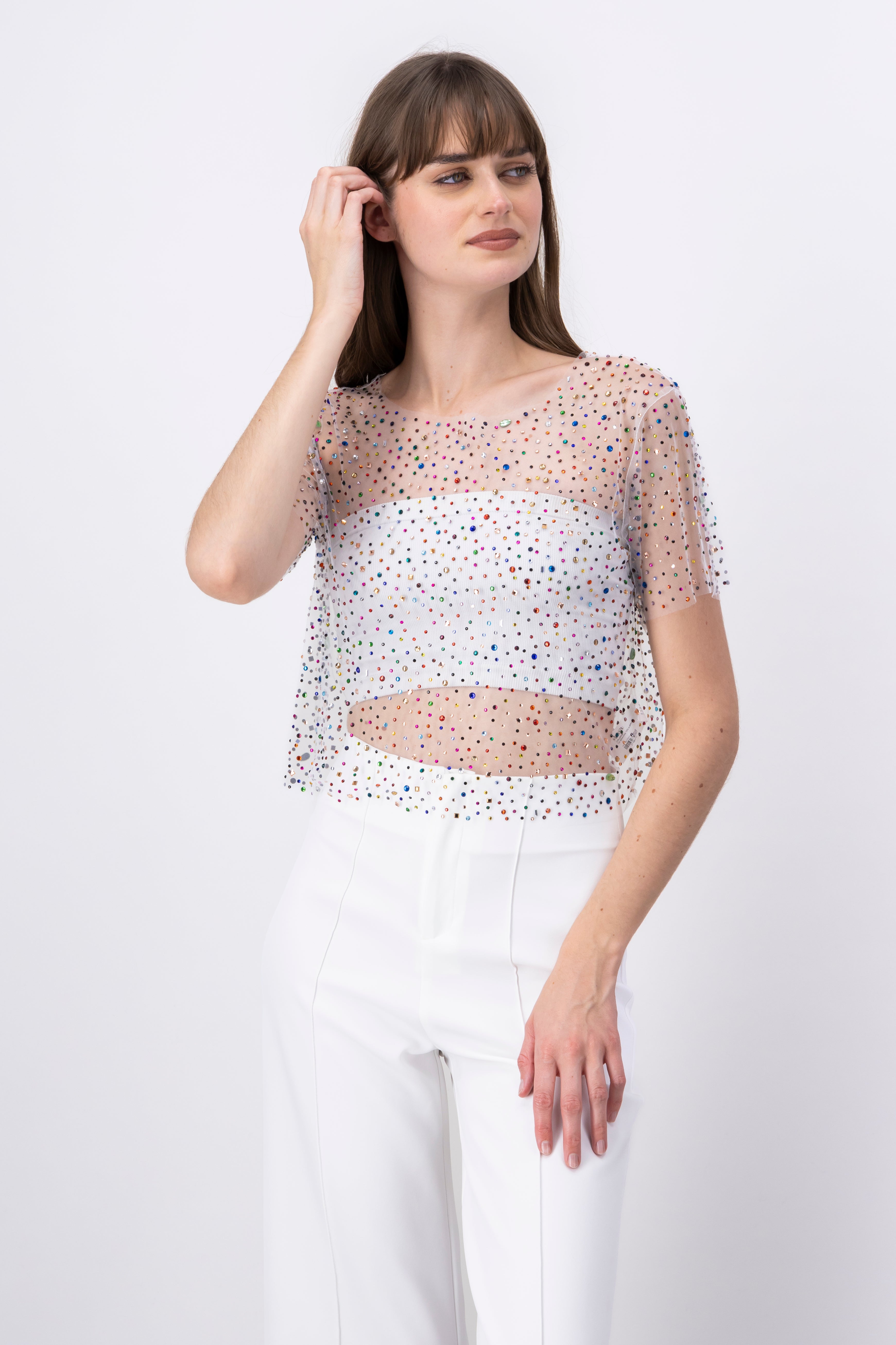 TOP MESH SHORT MANGA GLOGS MULTICOLORED