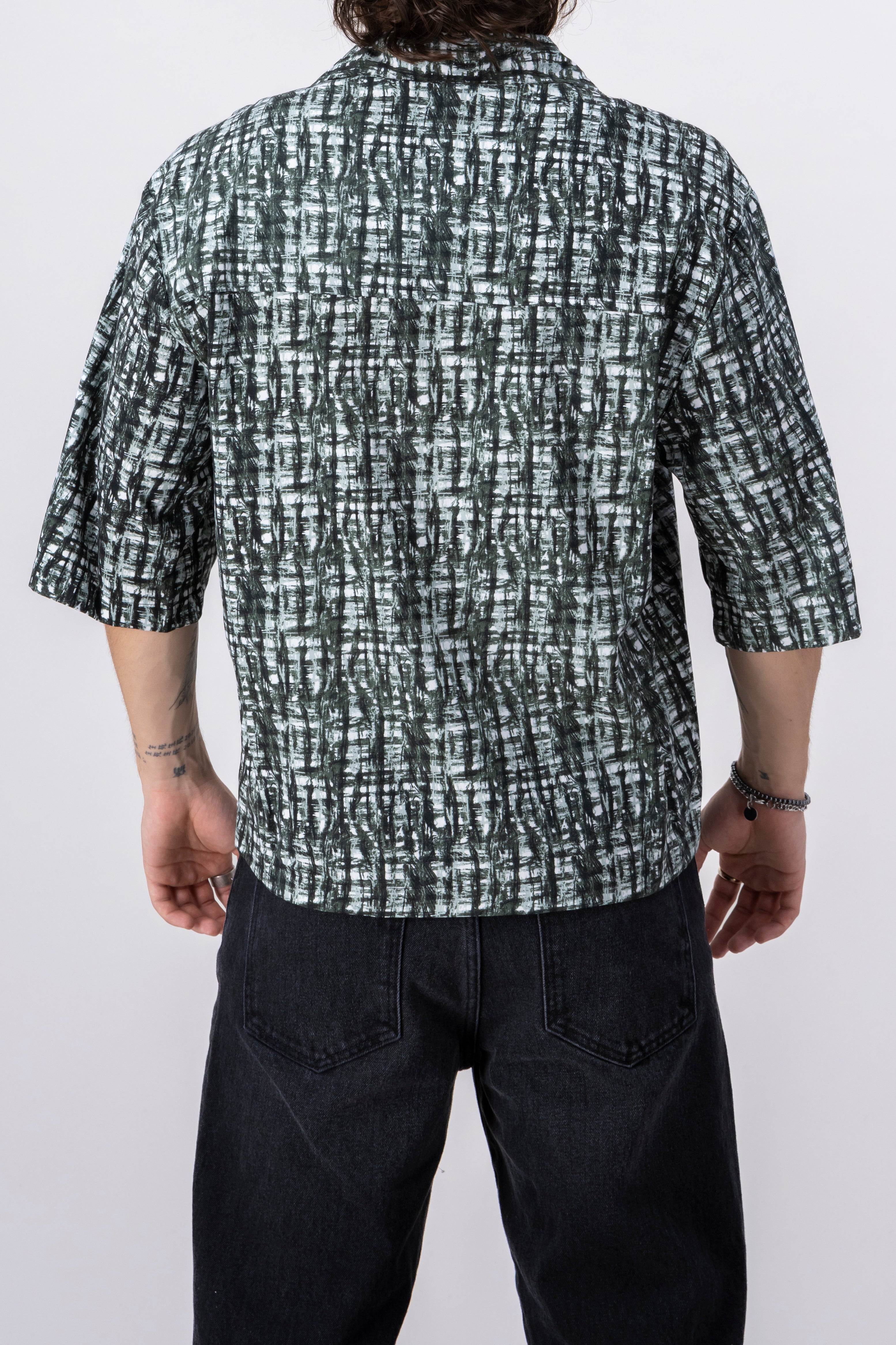 Short manga shirt woods Combo green