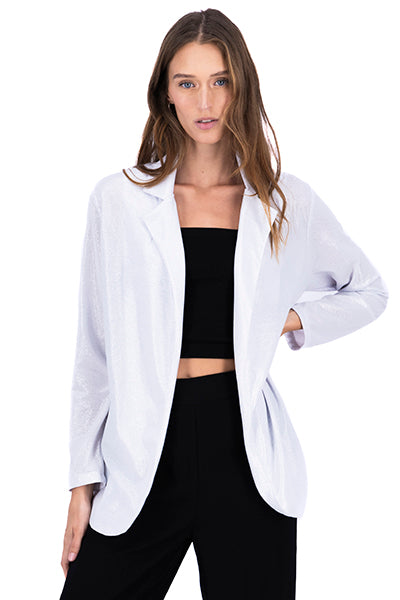 BLAZER Long shine Light gray