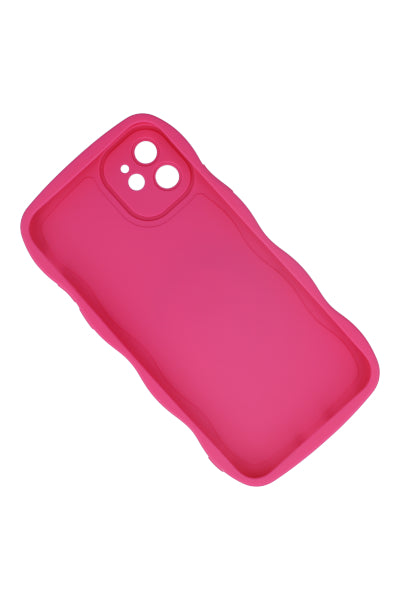 Funda Celular I11 Xr Ondas Espejo Corazón ROSA