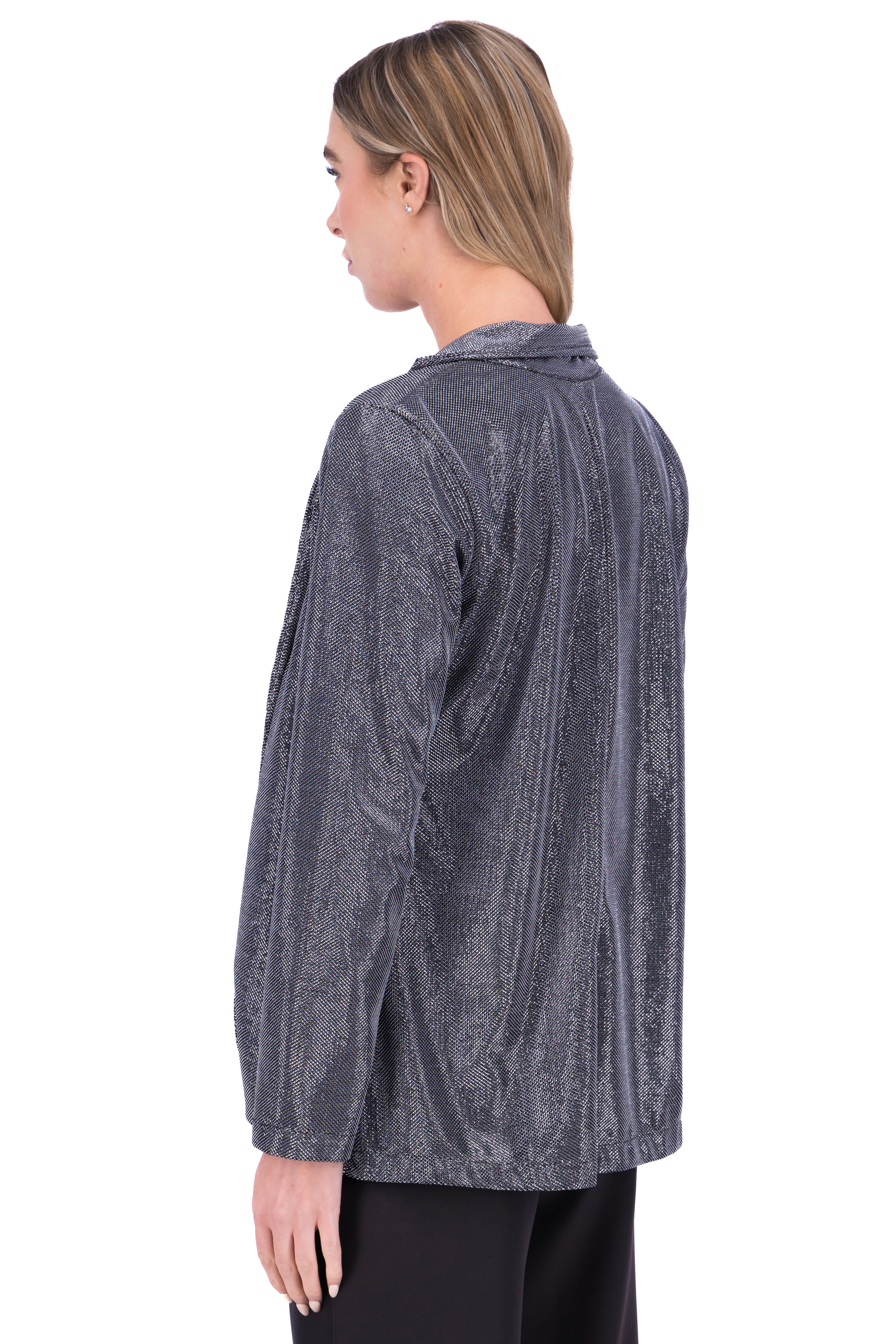 Saco oversize brillos PLATA