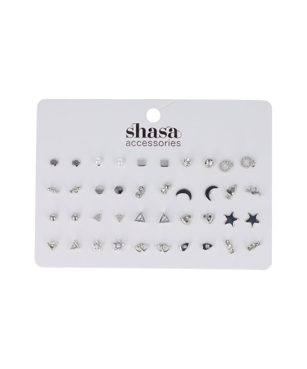 Set 6 Pares Aretes PLATA