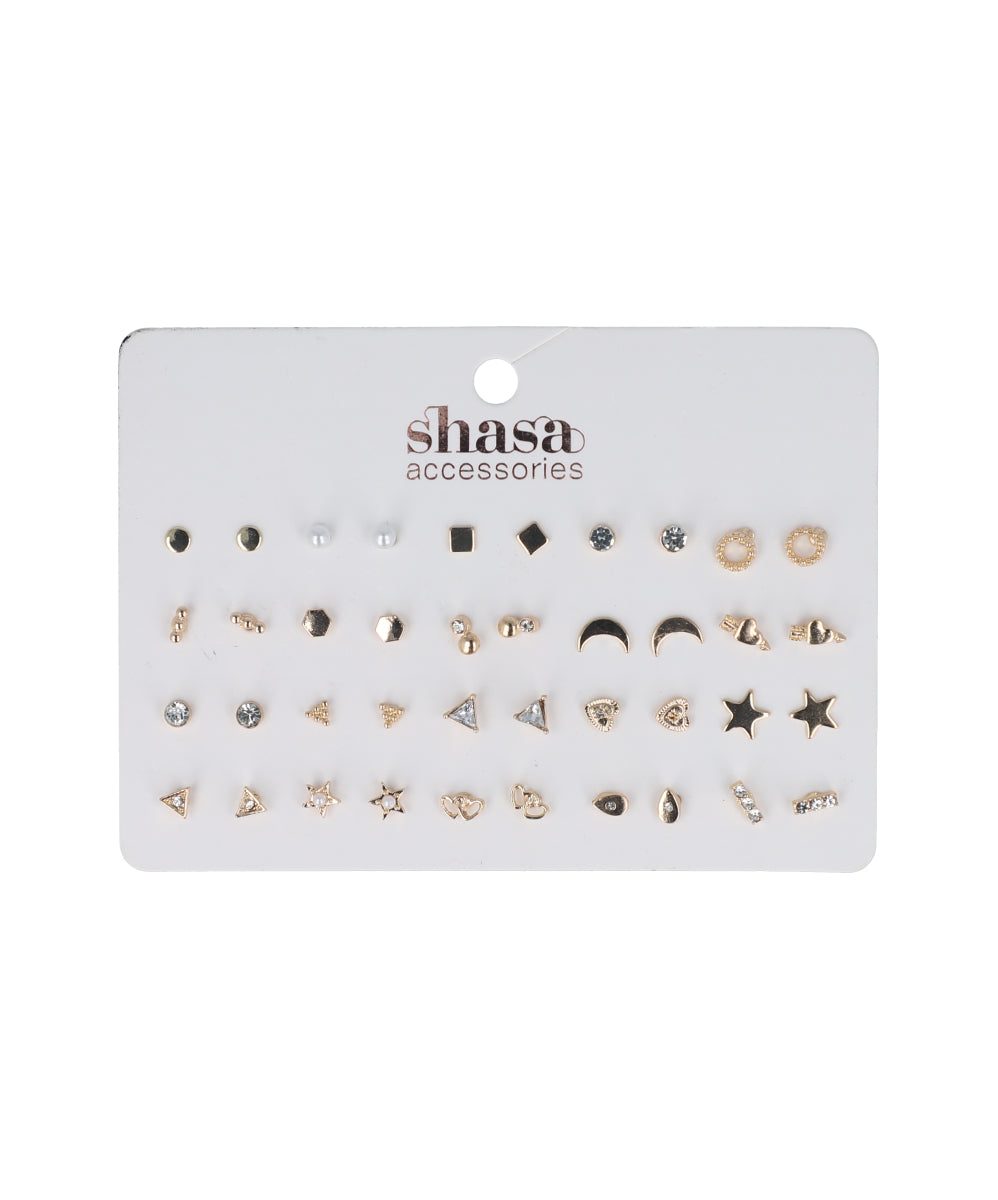 Set 6 Pares Aretes ORO