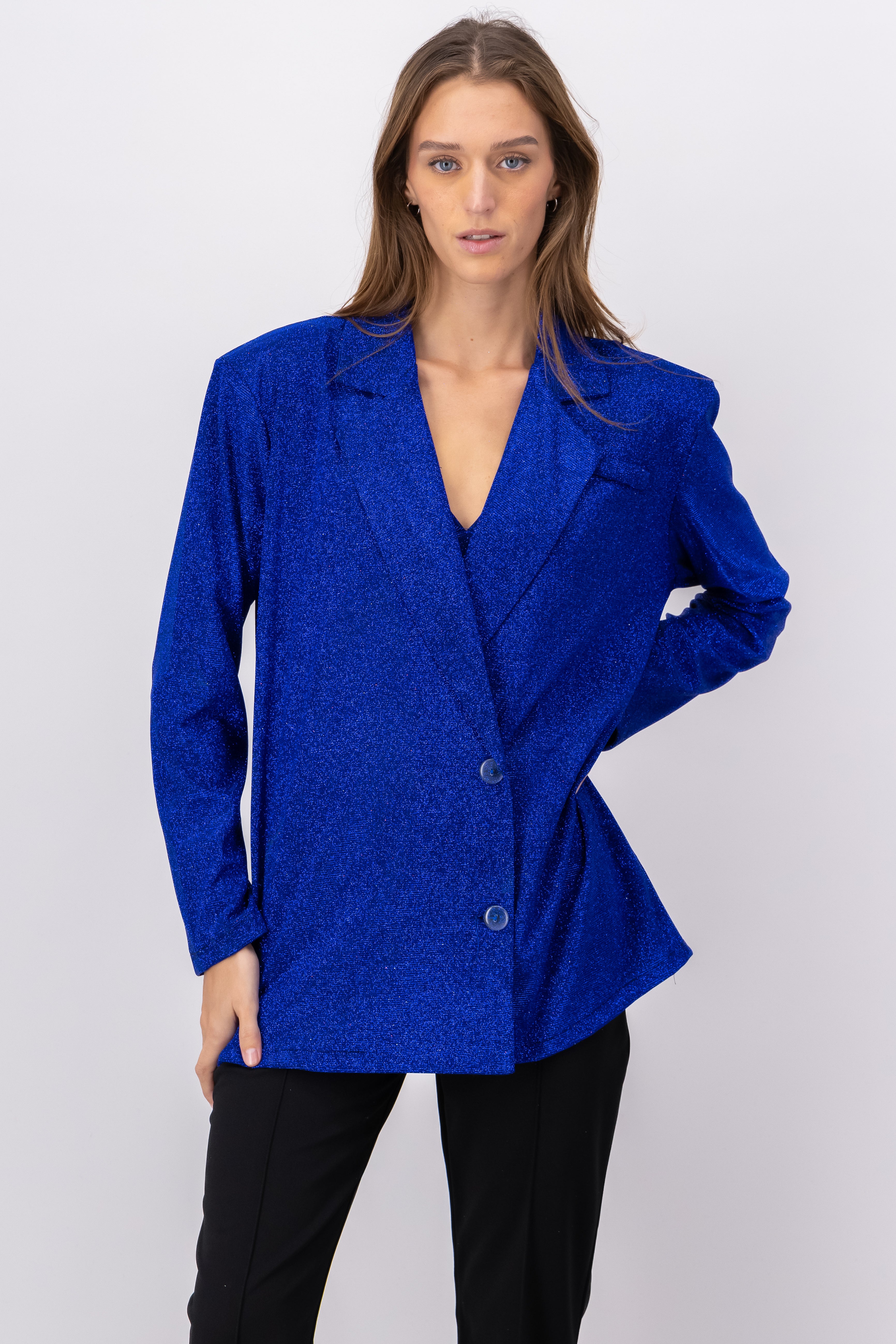 Blazer Long Cross buttons Brillos ROYAL BLUE