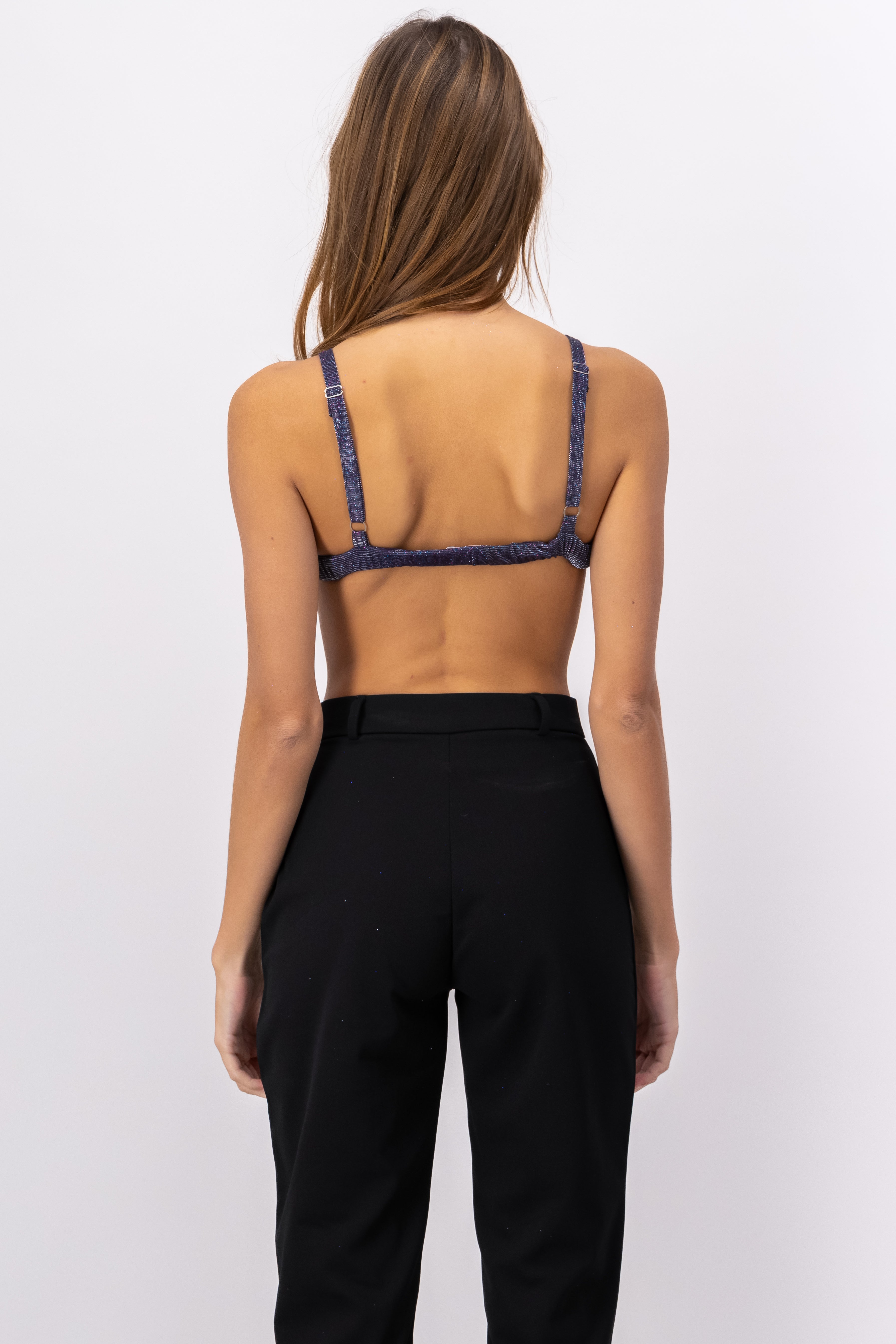 Top crop tirantes lurex MULTICOLOR