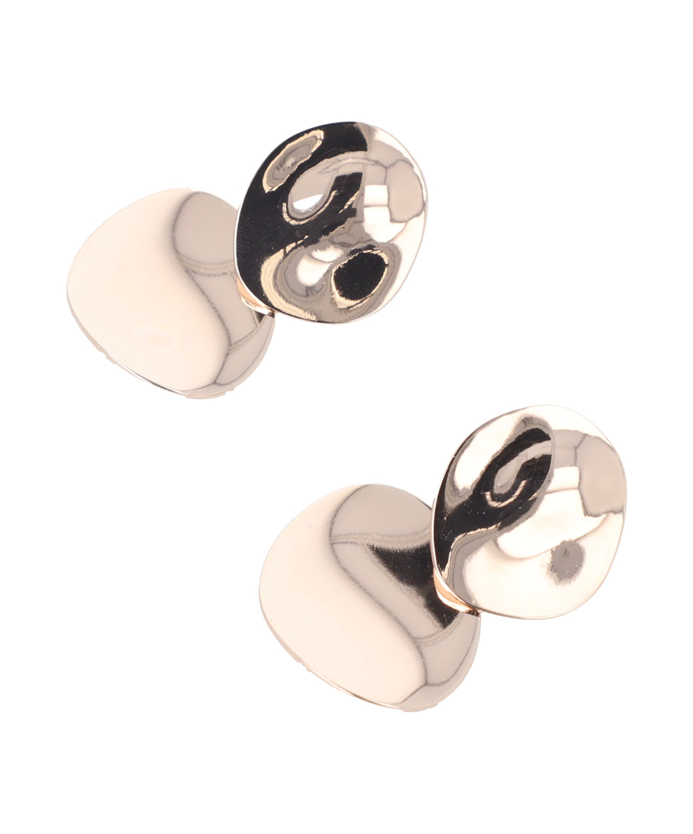 Aretes Doble Circulo Metal ORO ROSA