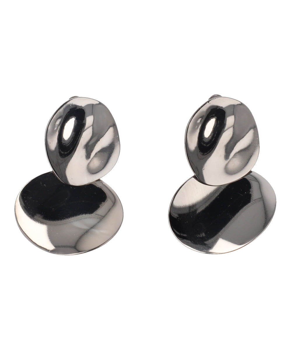 Aretes Doble Circulo Metal NEGRO COMBO