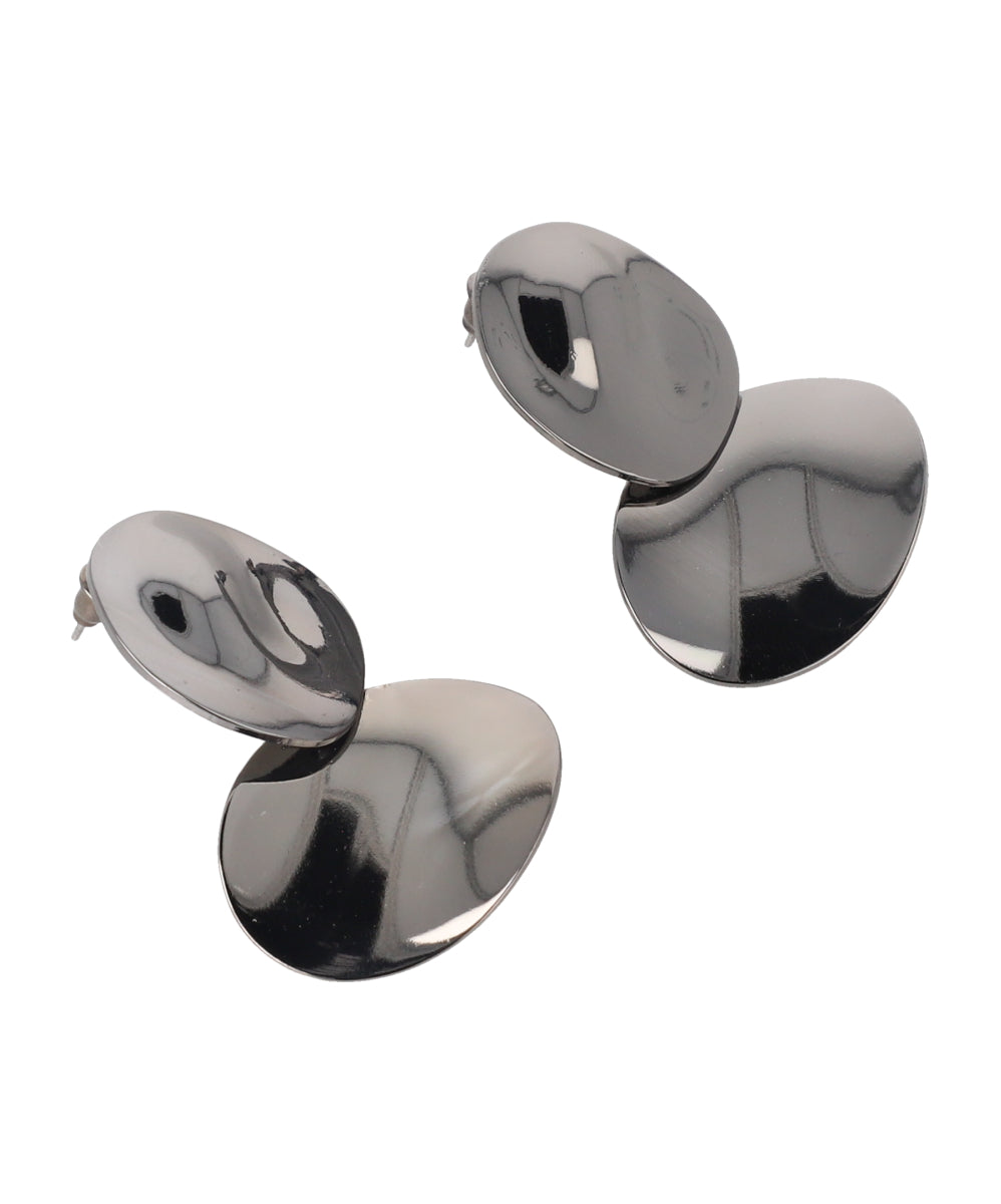 Aretes Doble Circulo Metal NEGRO COMBO