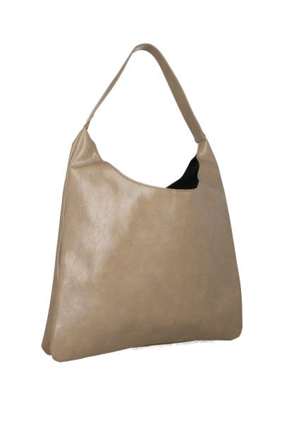Maxi Bowling Glossy bag Taupe