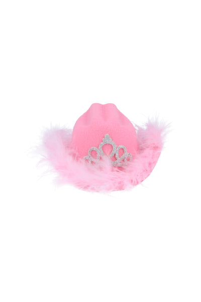 Sombrero Mascota Corona Plumas ROSA