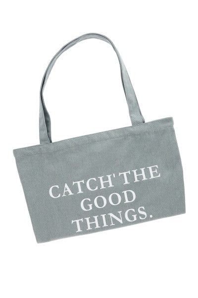 Bolsa Tote Estampado Frase LIGHT WASH