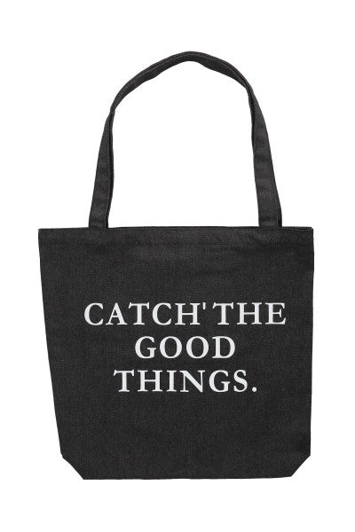 Bolsa Tote Estampado Frase NEGRO