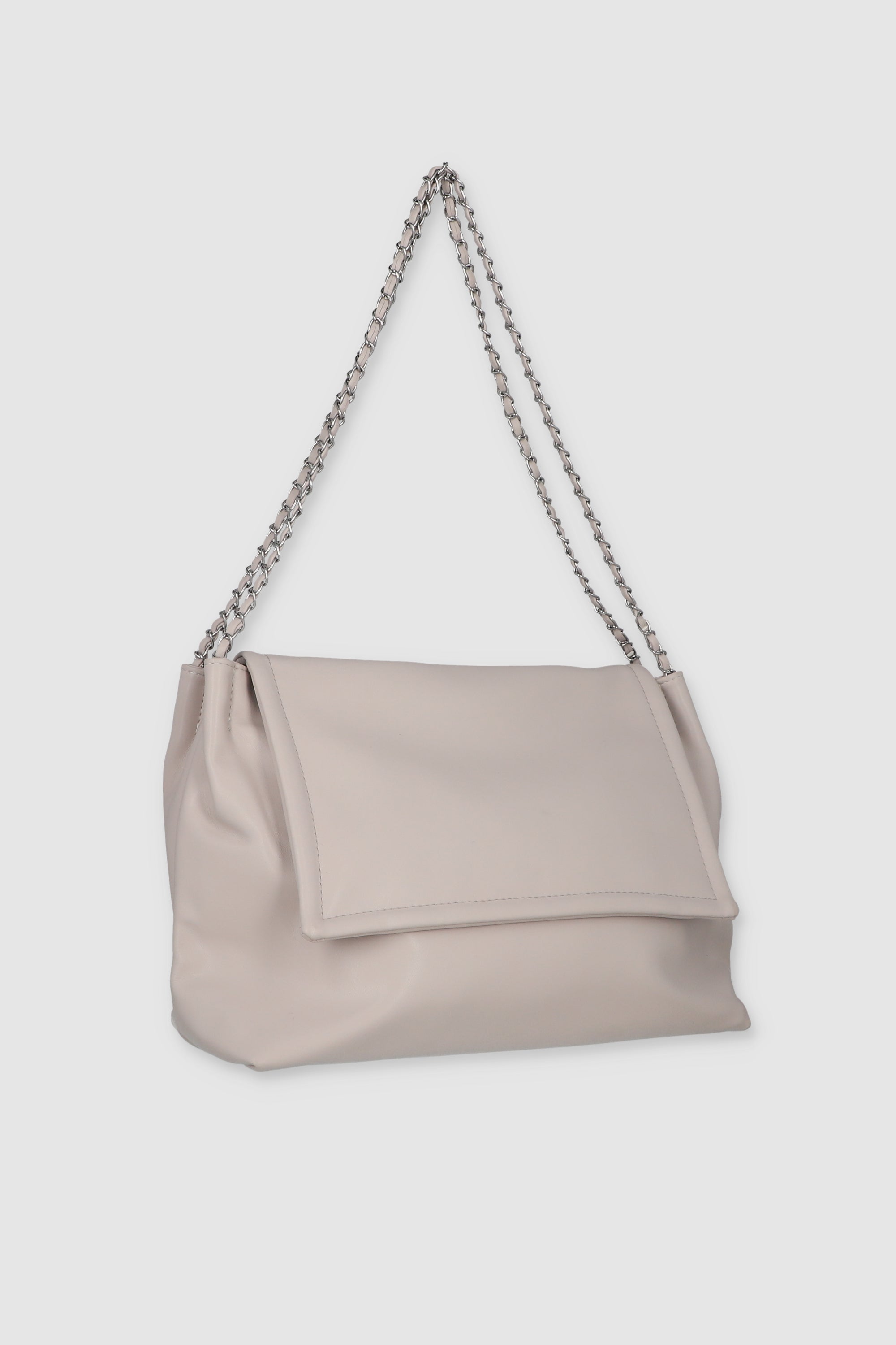 Bolsa Flap Suave Cadenas BEIGE