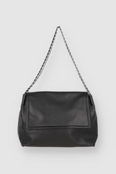 Bolsa Flap Suave Cadenas NEGRO