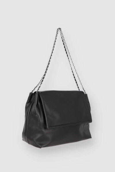 Bolsa Flap Suave Cadenas NEGRO