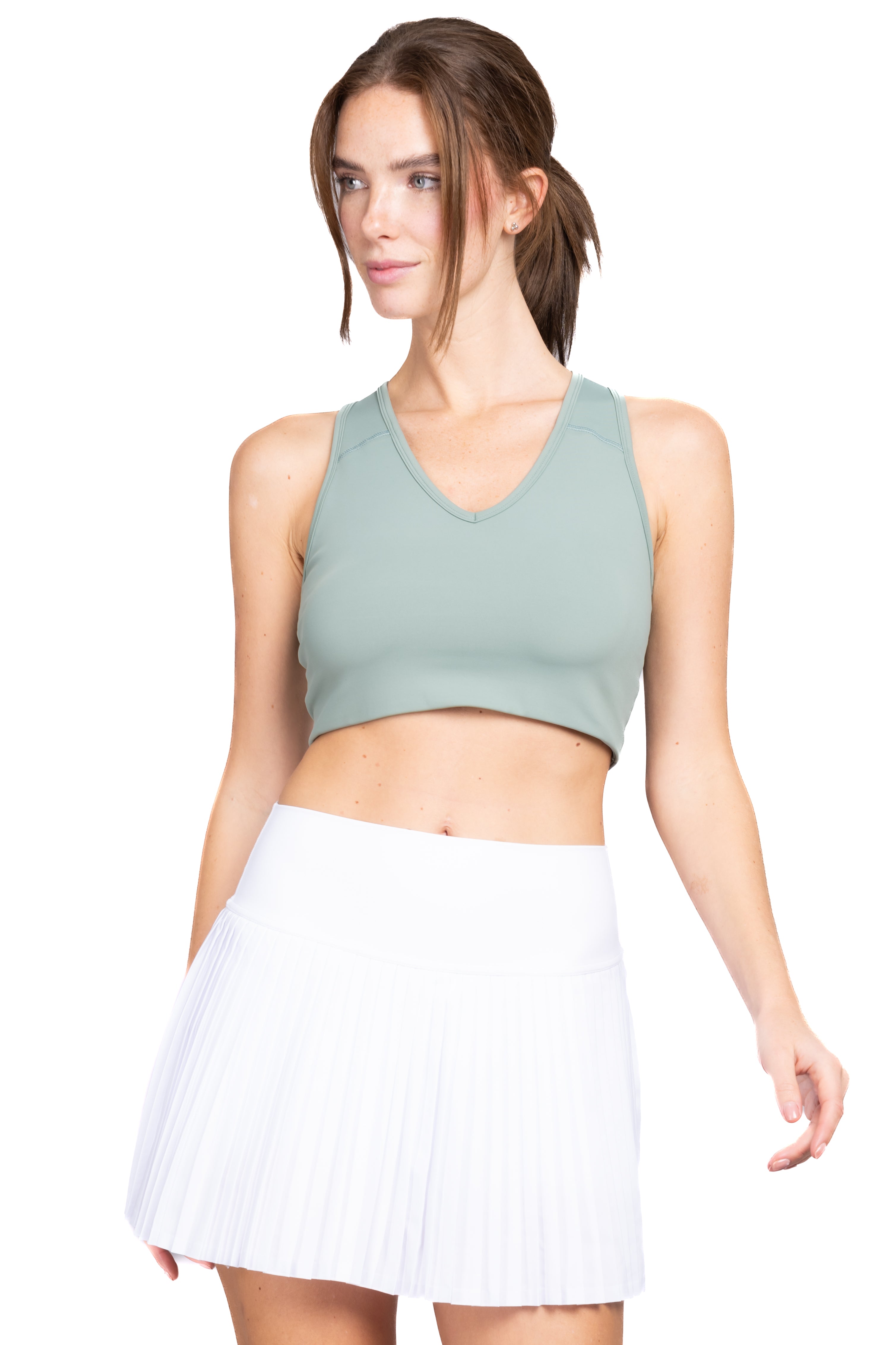 Crop top con copas VERDE CLARO