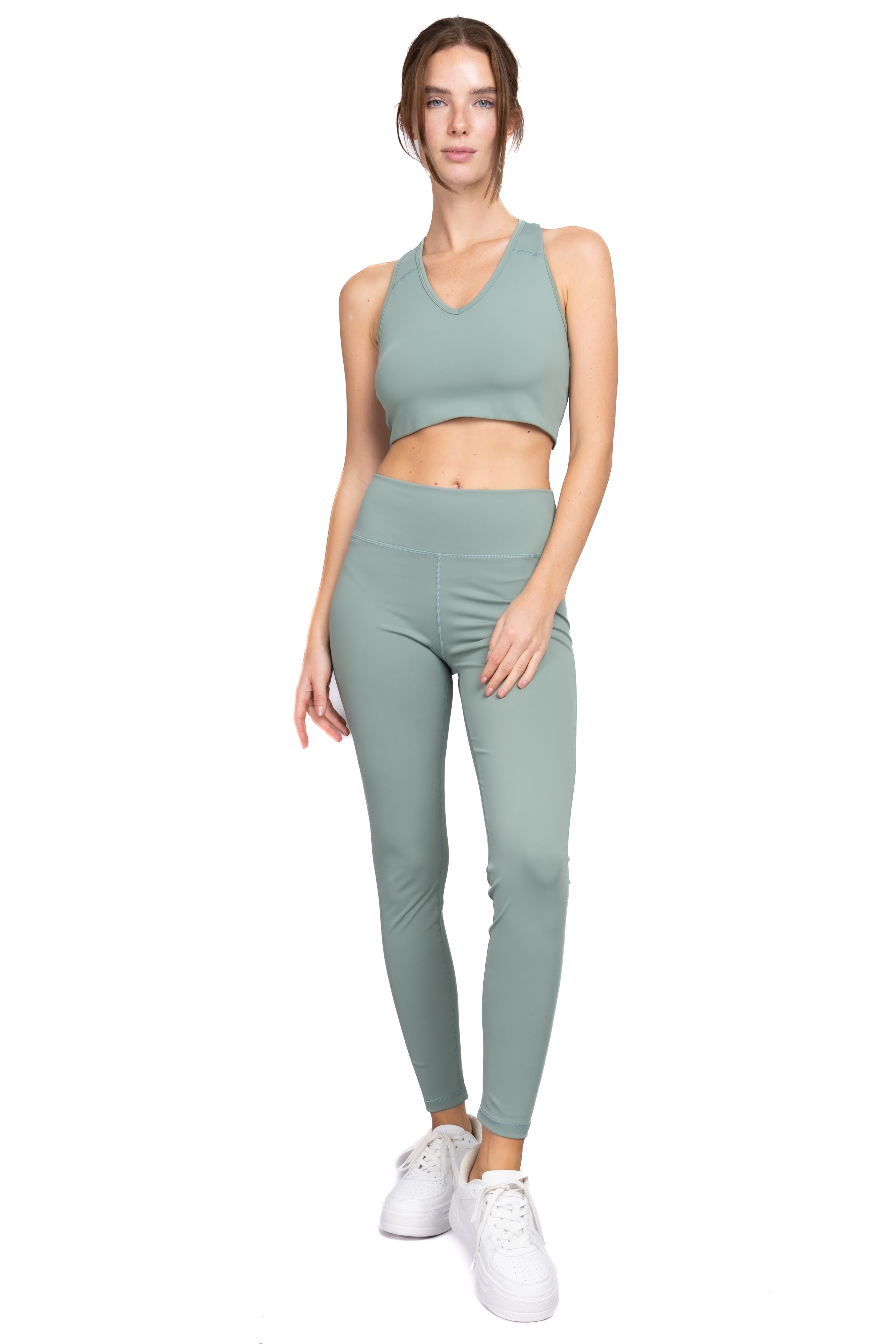 Leggings seamless cintura ancha VERDE CLARO