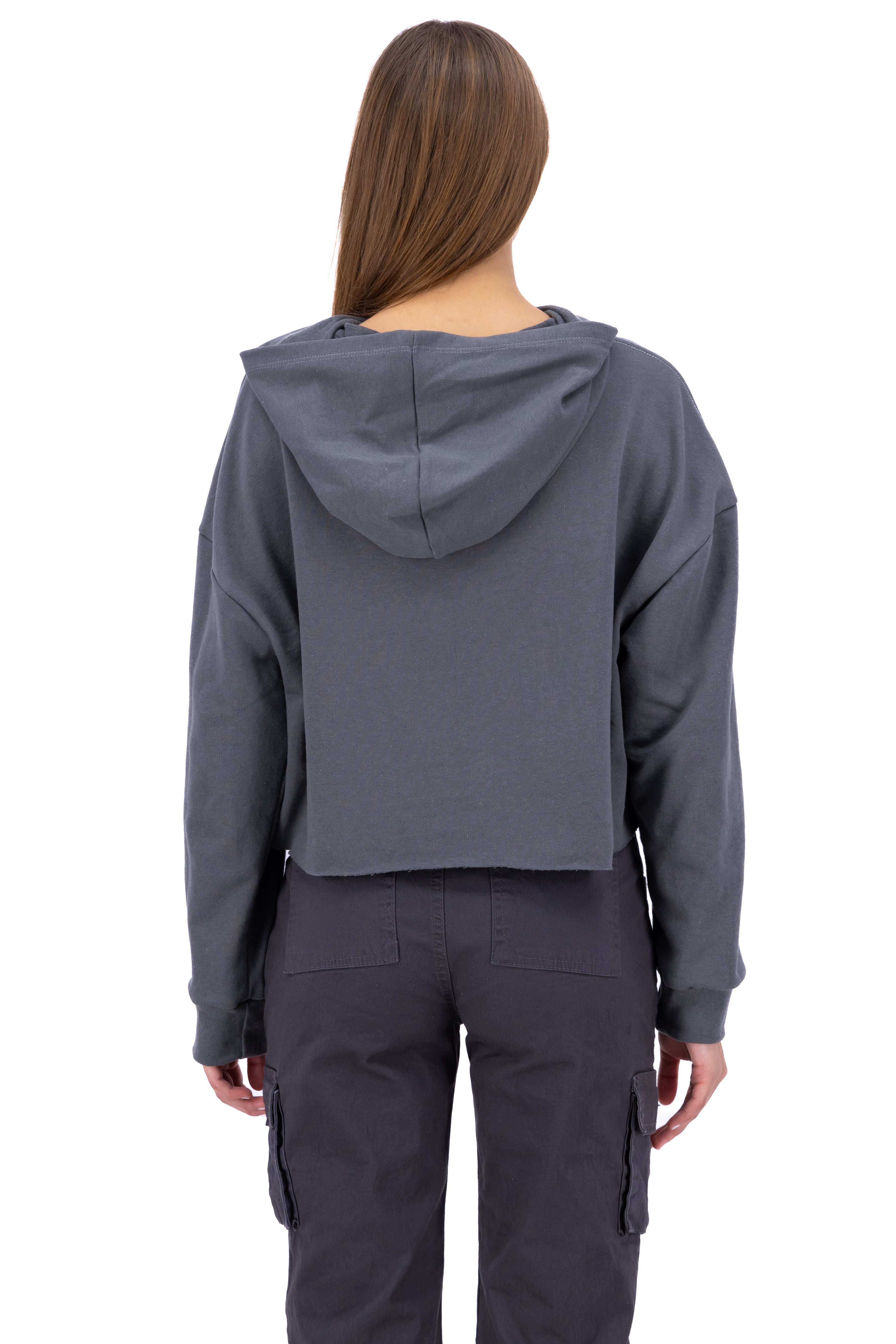 Sudadera crop estampado RBD GRIS COMBO