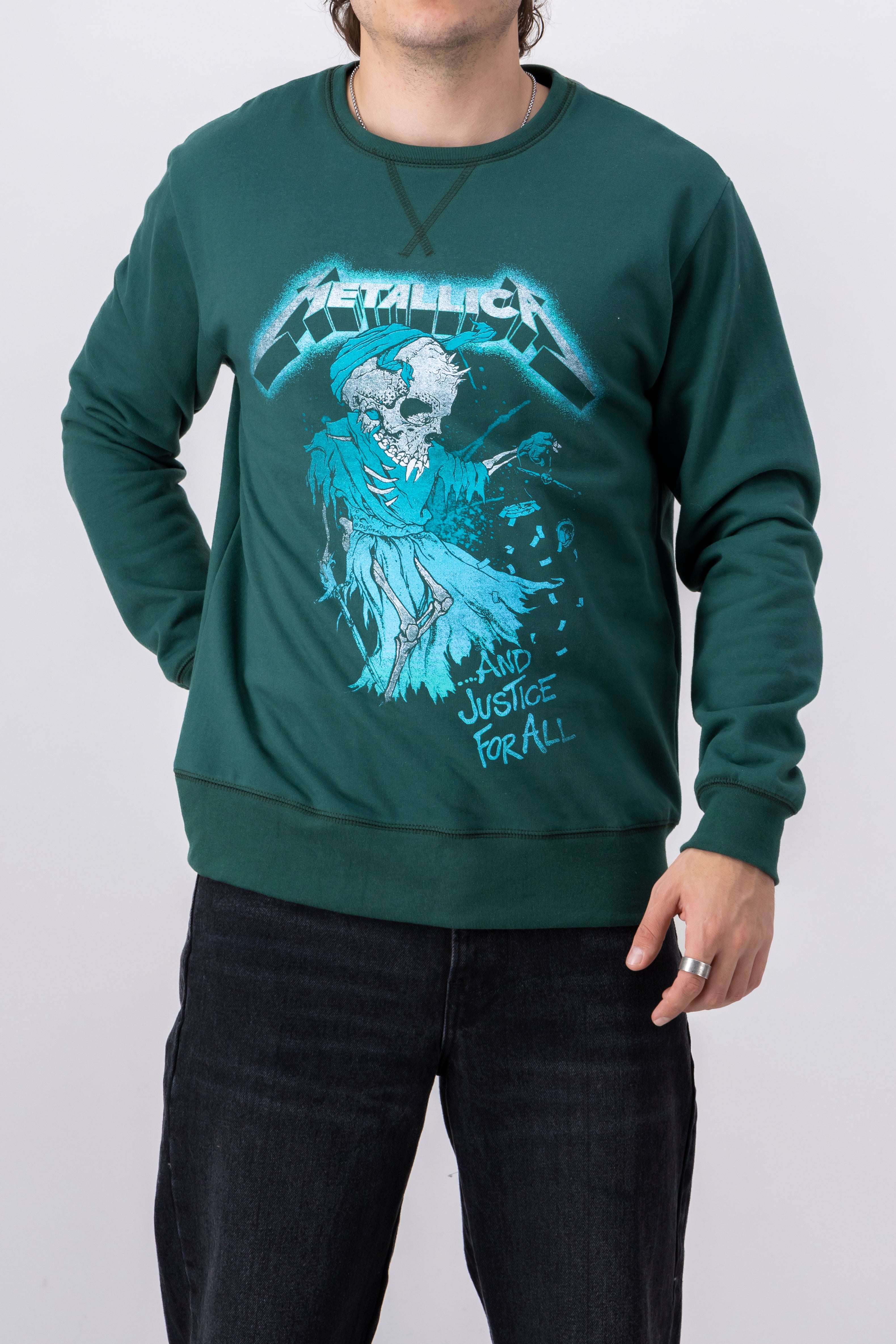 Sudadera cerrada Metallica VERDE