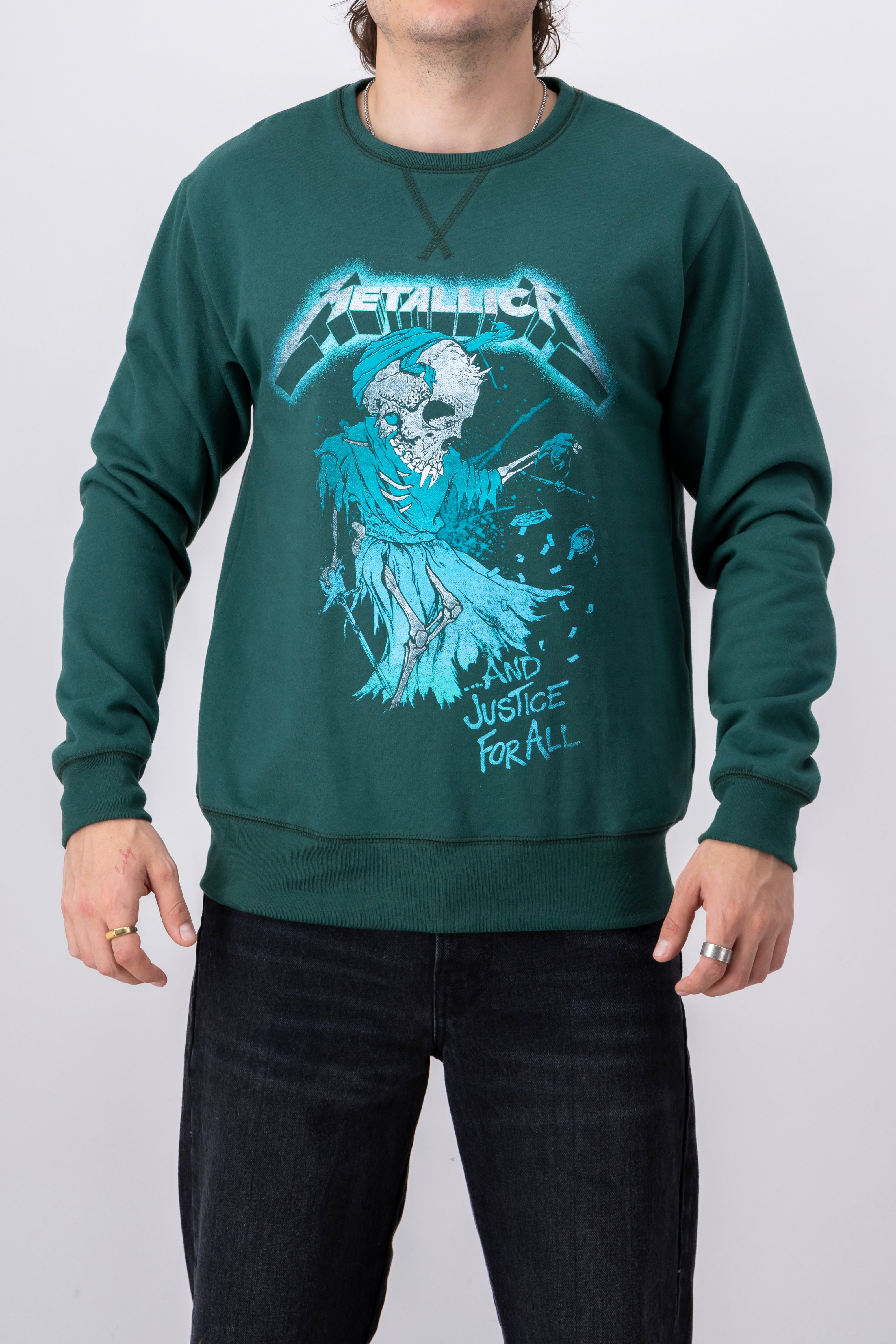 Sudadera cerrada Metallica VERDE