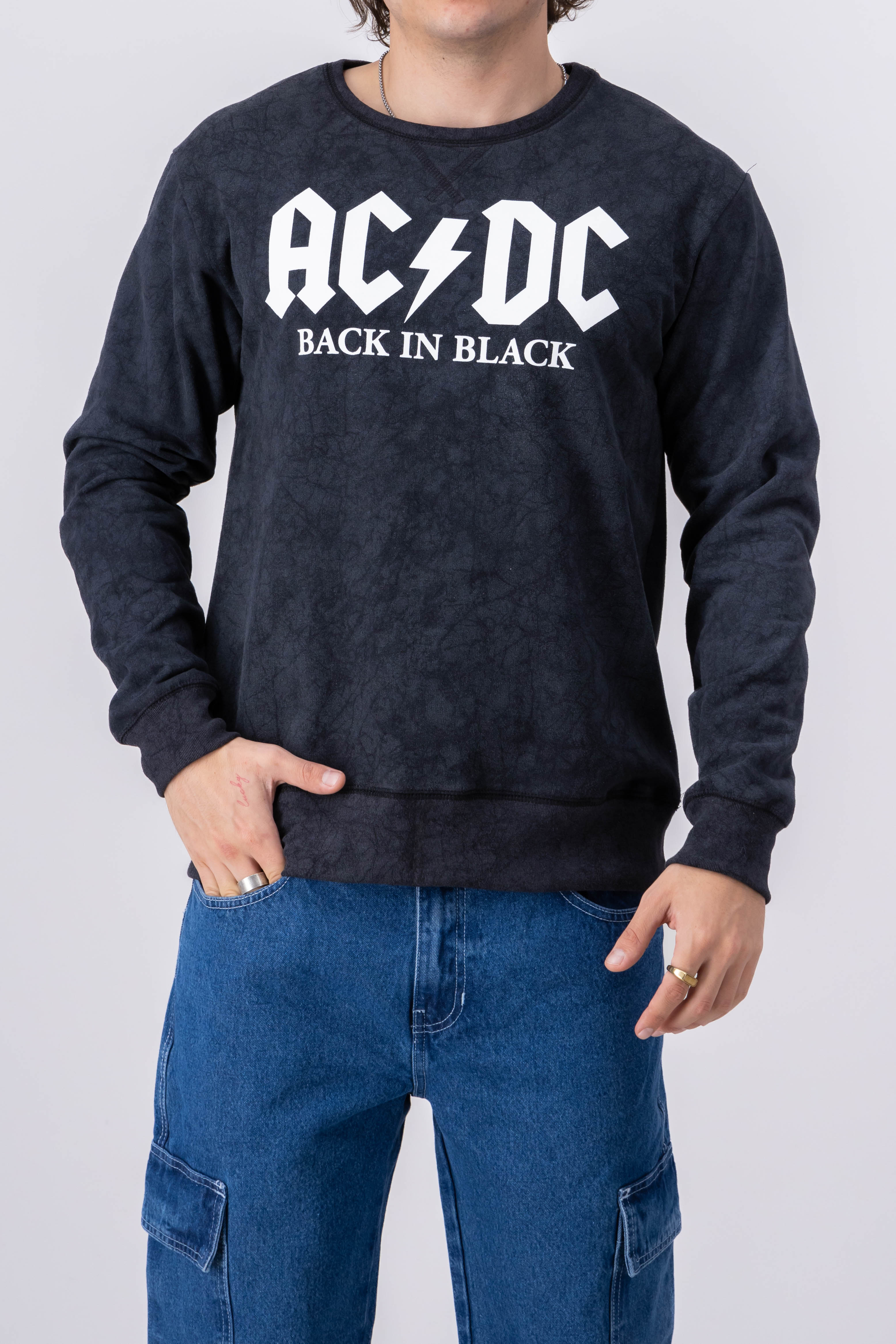 Sudadera Manga Larga ACDC NEGRO