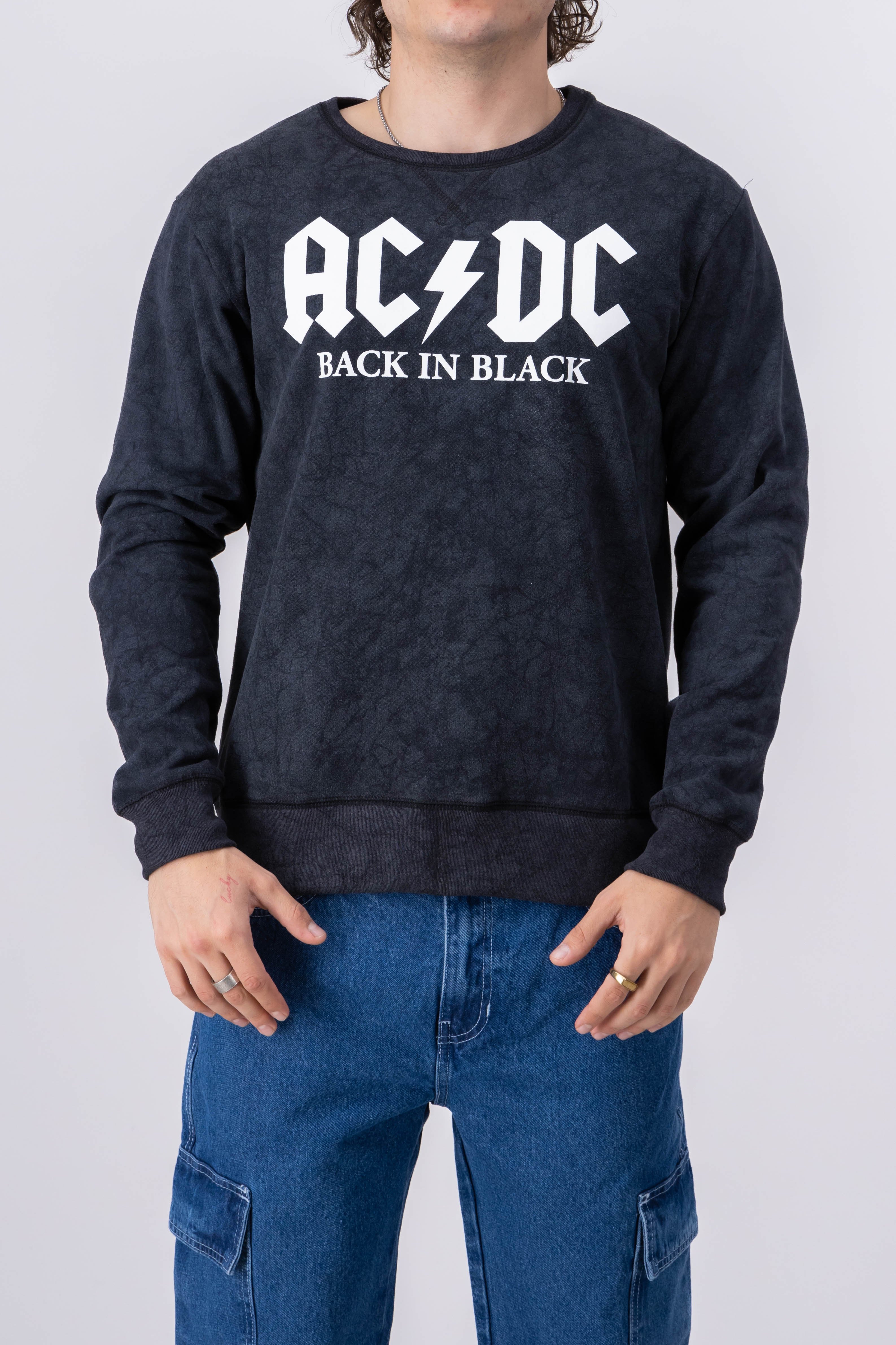 Sudadera Manga Larga ACDC NEGRO