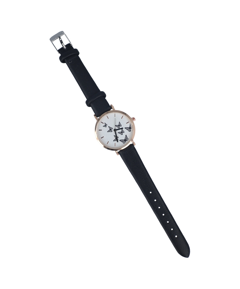 GLITTER HEART WATCH BLACK