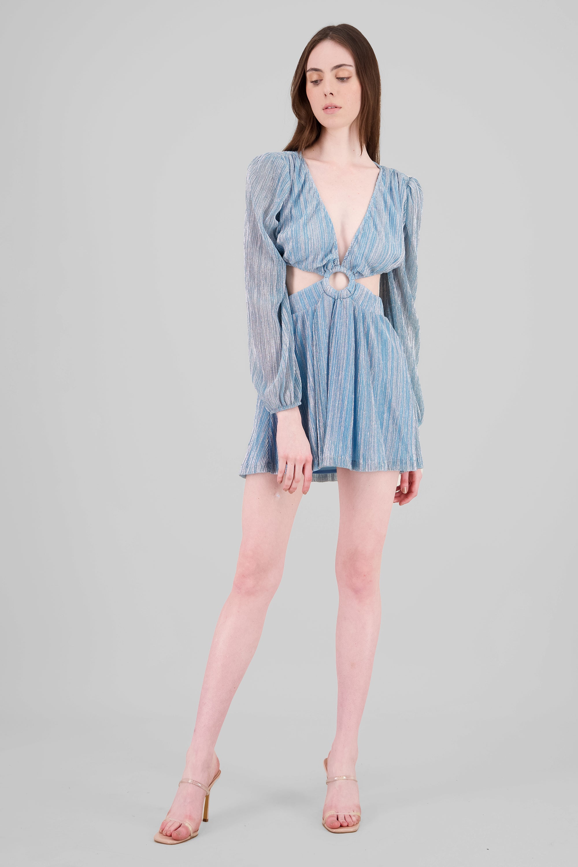Mini Dress Cut out Combo blue
