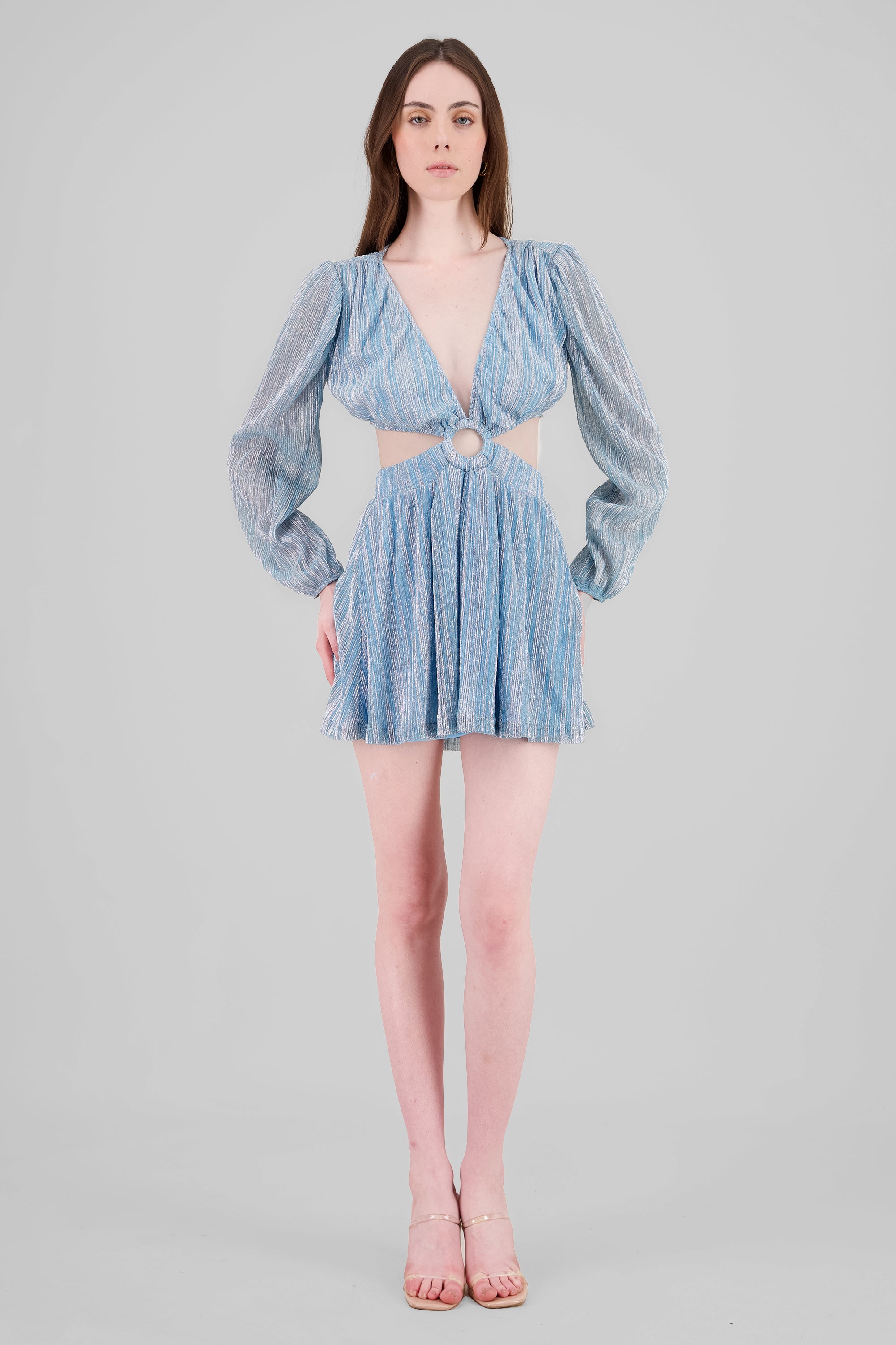 Mini Dress Cut out Combo blue