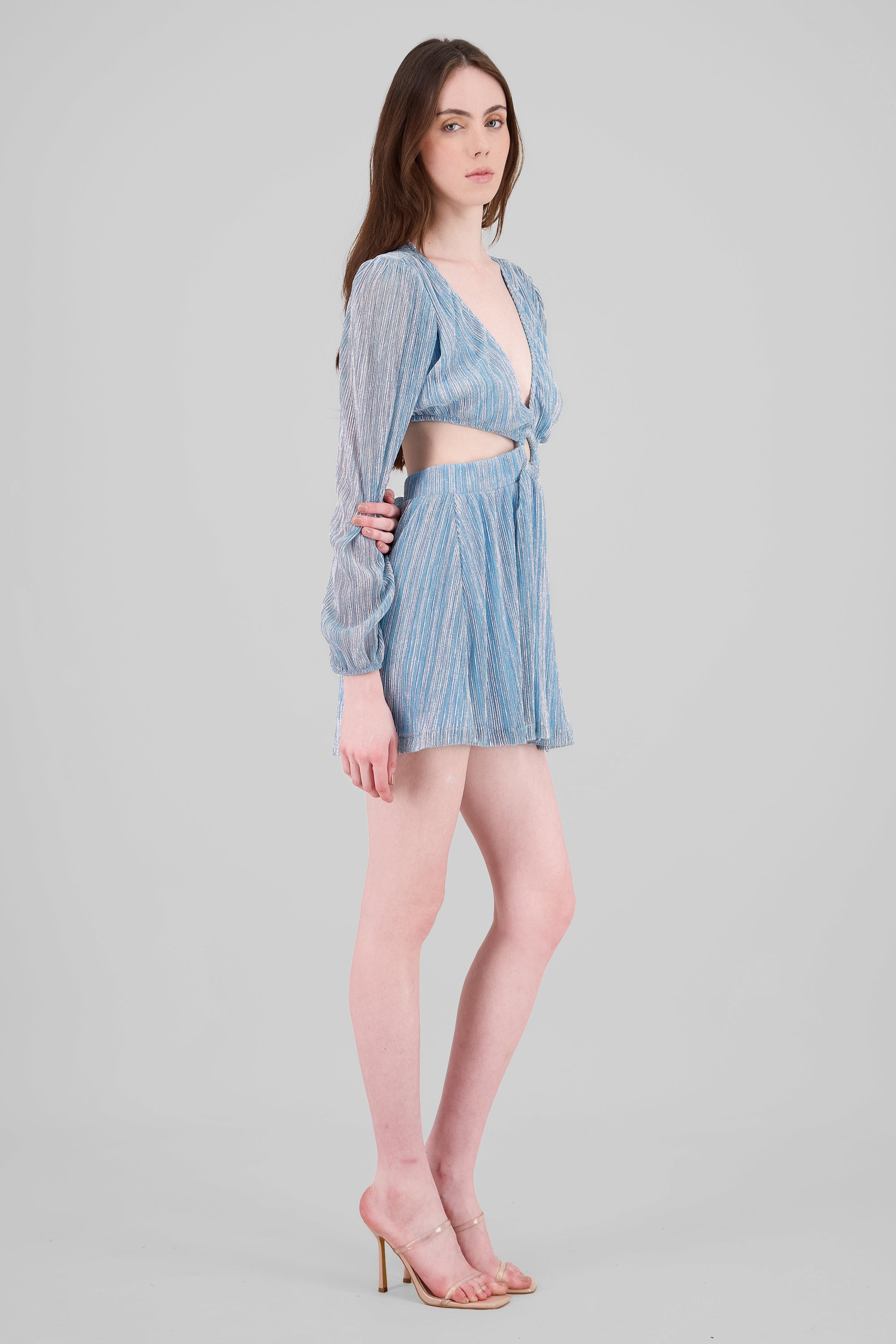 Mini Dress Cut out Combo blue