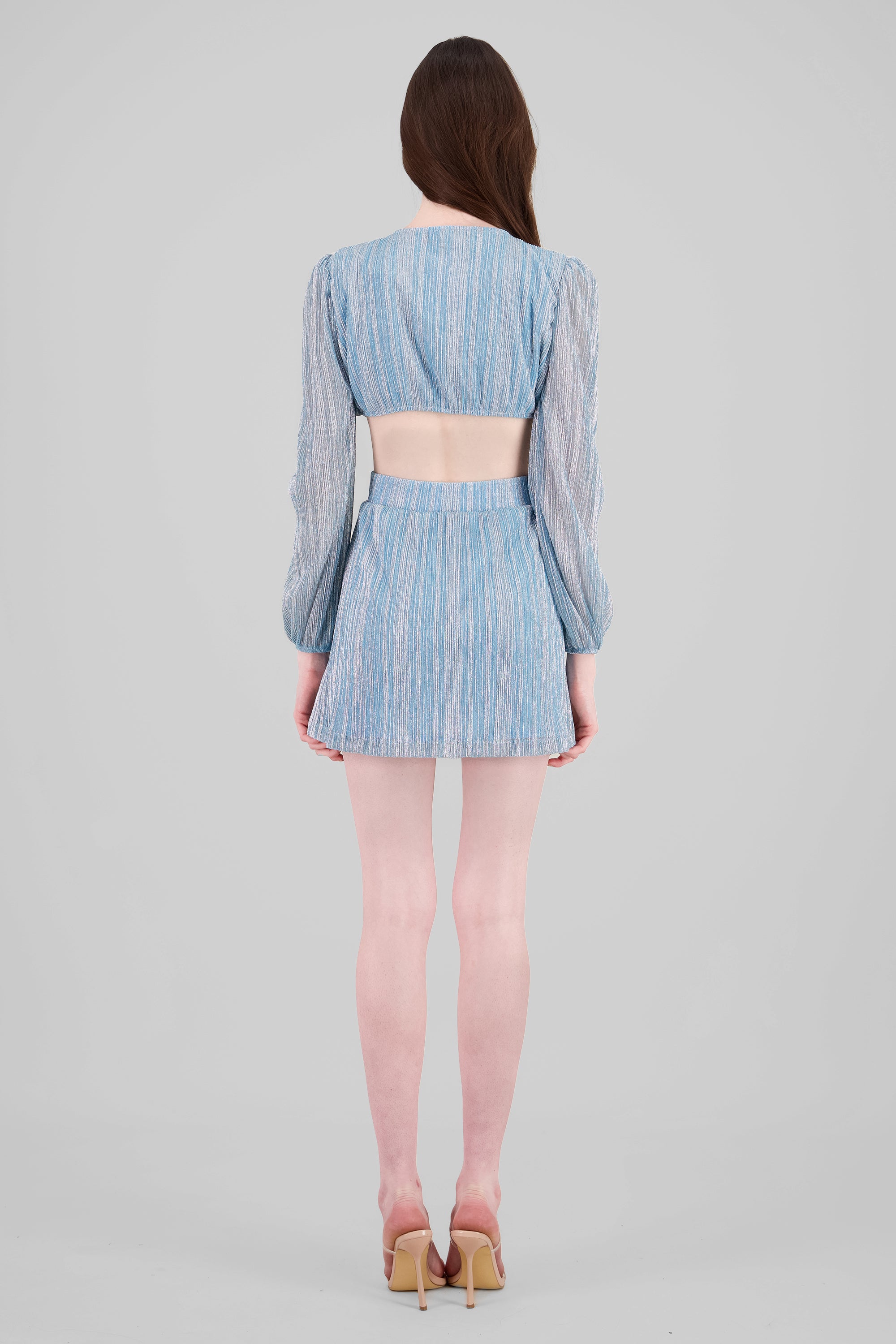 Mini Dress Cut out Combo blue