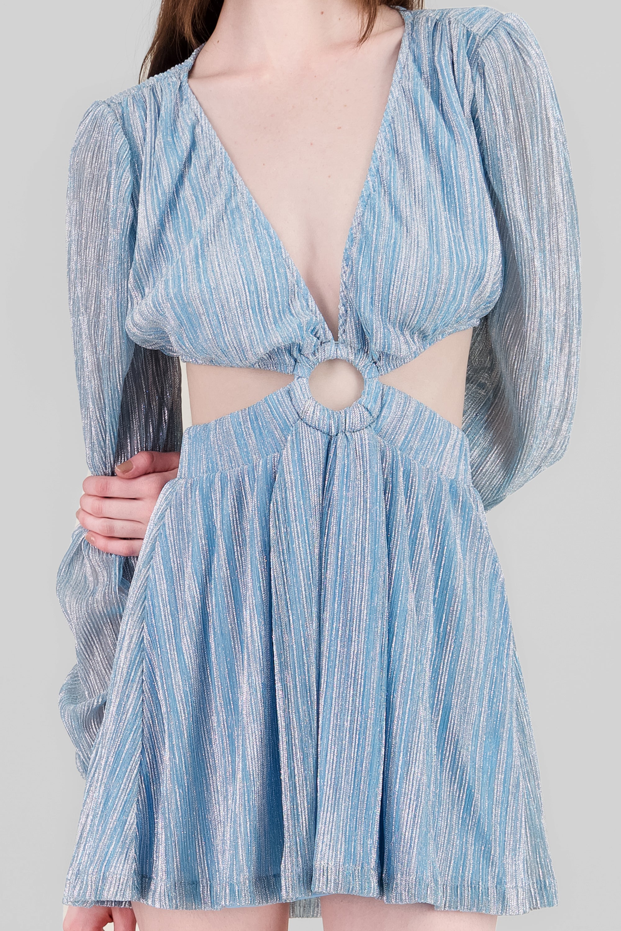 Mini Dress Cut out Combo blue