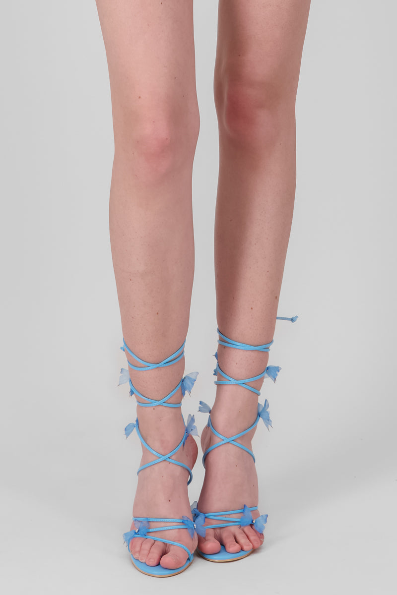 Tacon Lace Up Mariposas AZUL