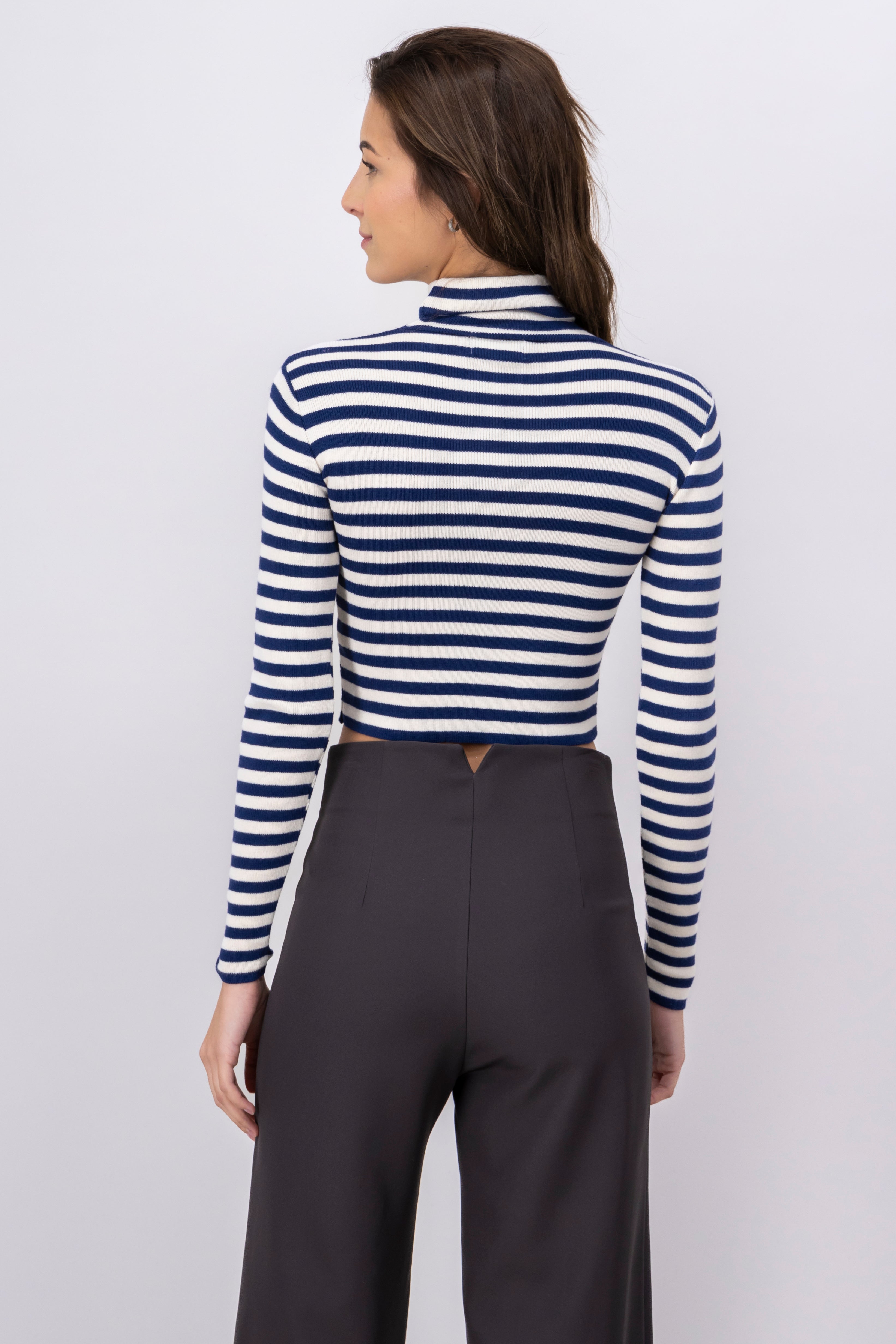 Top High Neck stripes Marino Combo