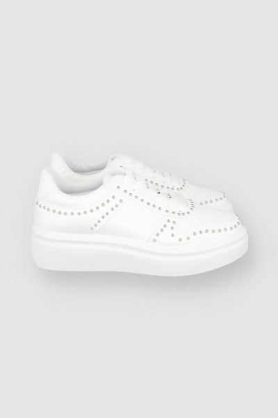 Tenis Casual Brillos Grandes BLANCO